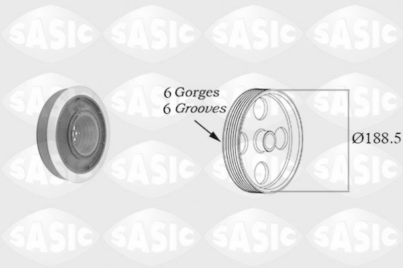 SASIC Belt Pulley, crankshaft