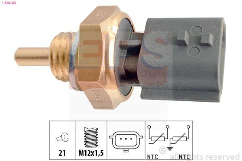 EPS Sensor, Kühlmitteltemperatur Made in Italy - OE Equivalent