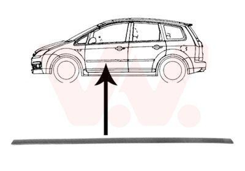 VAN WEZEL Trim/Protective Strip, door