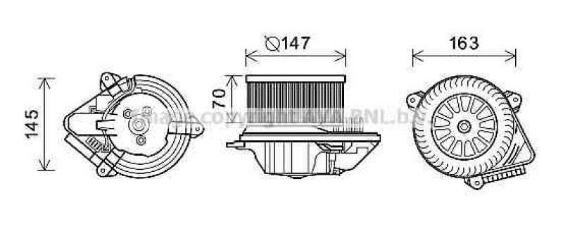 AVA QUALITY COOLING Elektromotor, Innenraumgebläse