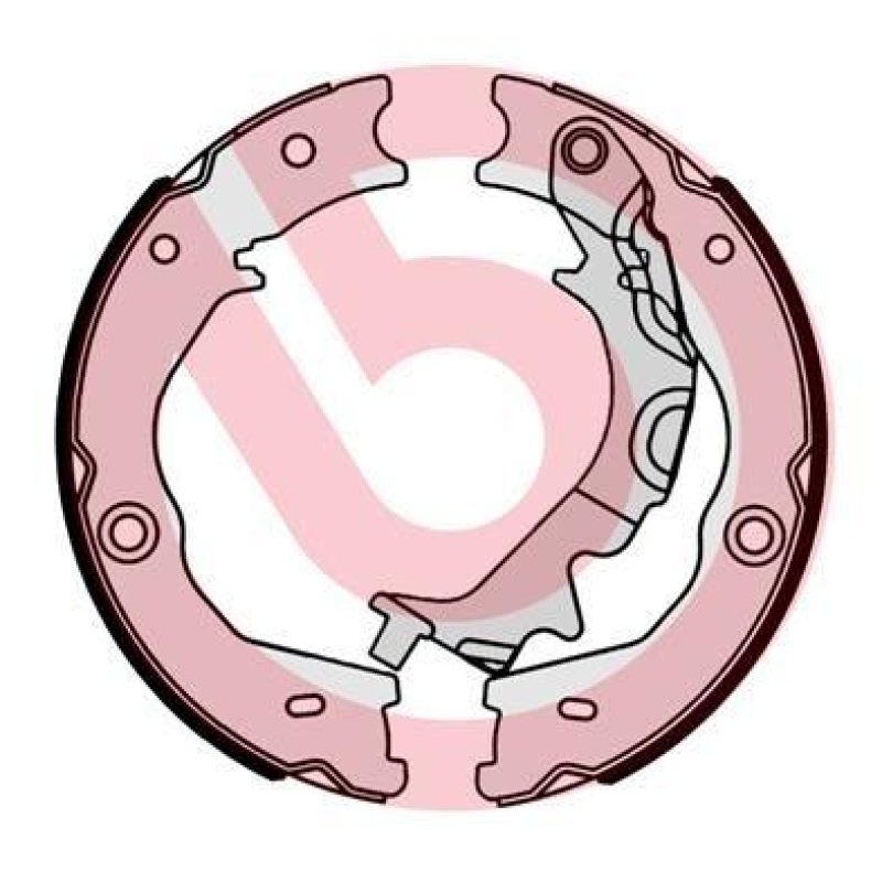 BREMBO Brake Shoe Set, parking brake ESSENTIAL LINE