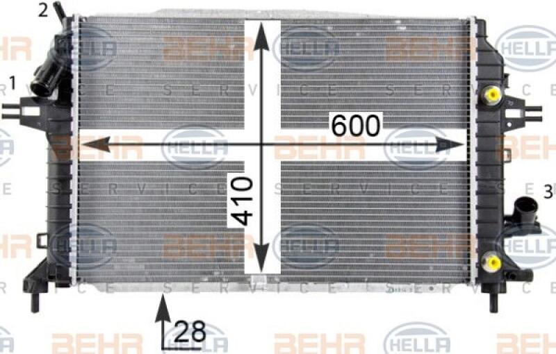 HELLA Radiator, engine cooling