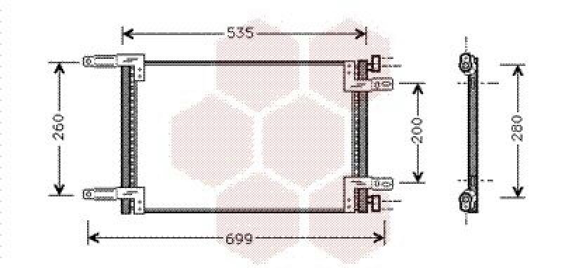 VAN WEZEL Condenser, air conditioning