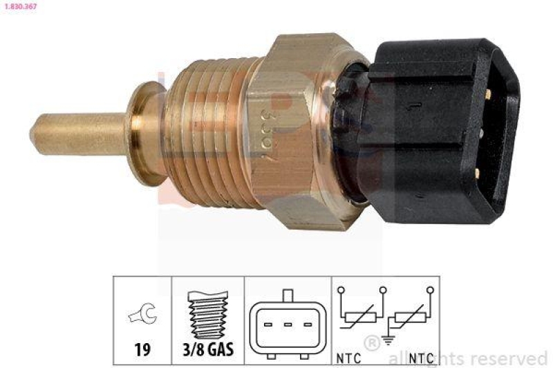EPS Sensor, Kühlmitteltemperatur Made in Italy - OE Equivalent