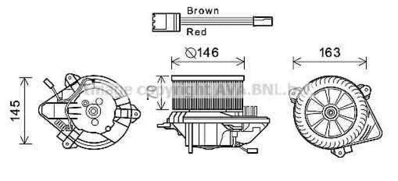 AVA QUALITY COOLING Elektromotor, Innenraumgebläse