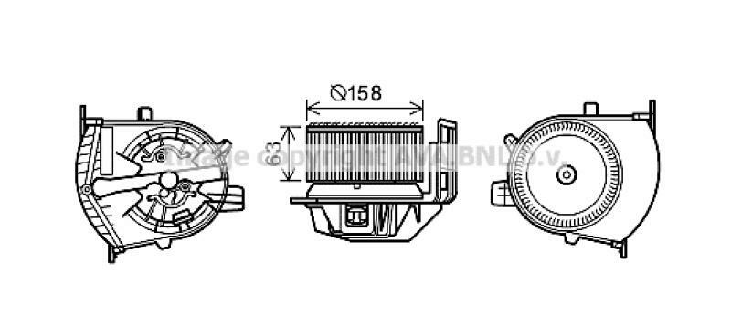AVA QUALITY COOLING Electric Motor, interior blower