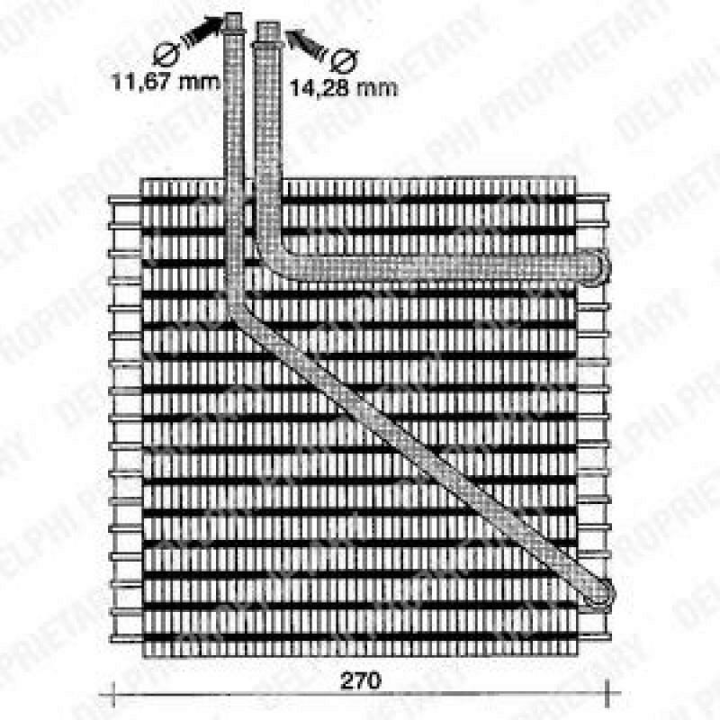 DELPHI Evaporator, air conditioning