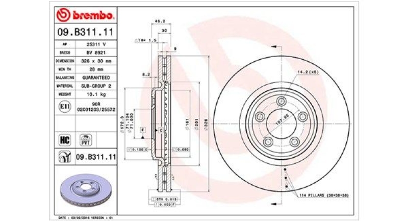 2x MAGNETI MARELLI Bremsscheibe