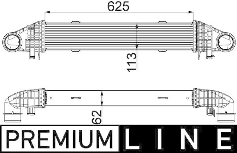 MAHLE Intercooler, charger PREMIUM LINE