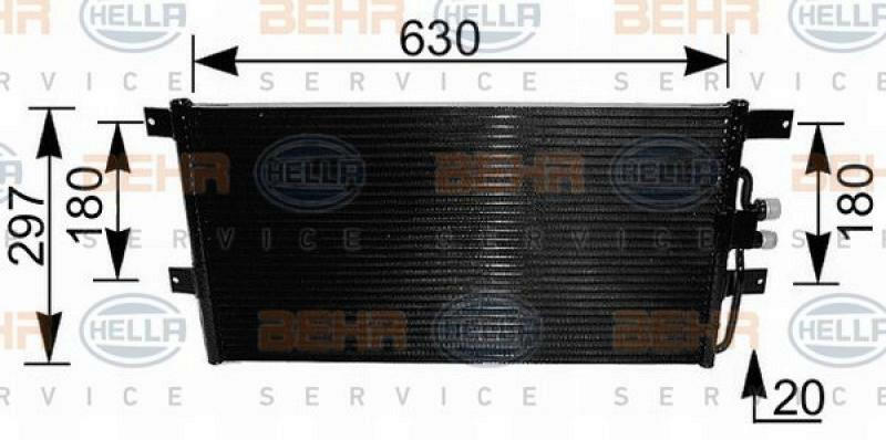HELLA Condenser, air conditioning