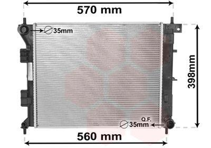 VAN WEZEL Radiator, engine cooling