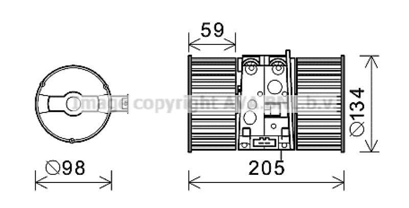 AVA QUALITY COOLING Elektromotor, Innenraumgebläse