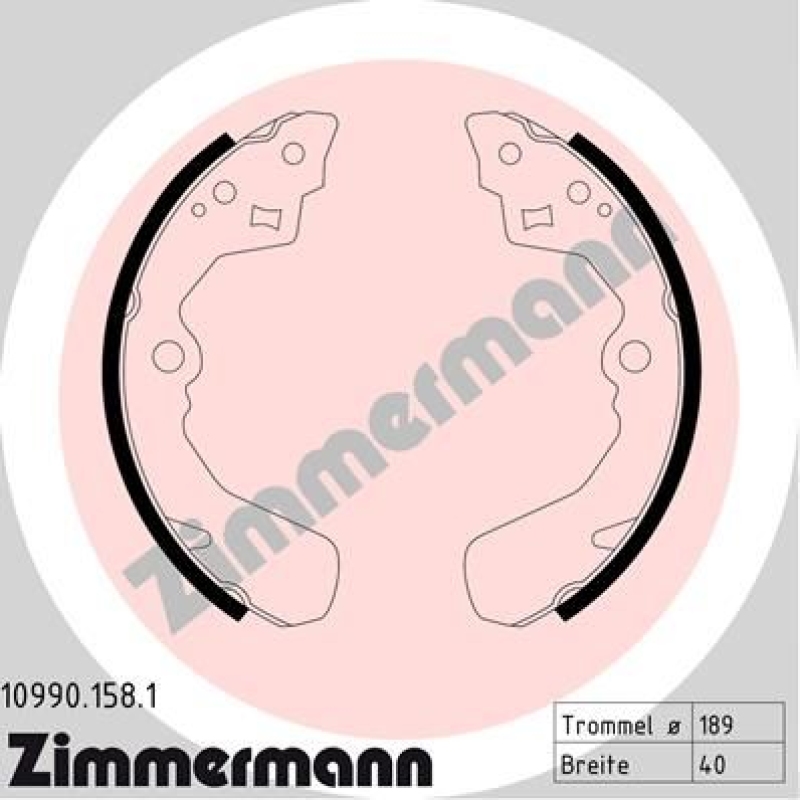 ZIMMERMANN Brake Shoe Set