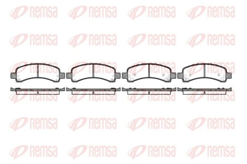 REMSA Brake Pad Set, disc brake