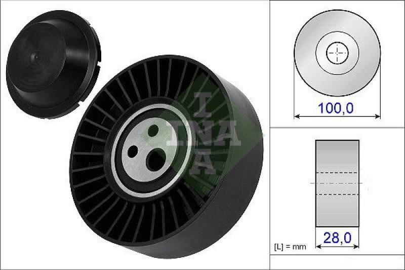 INA Tensioner Pulley, v-ribbed belt