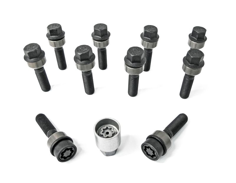 H&R Spezialfedern Radschraube Felgenschloss-Set M14 mit beweglichem Kugel...