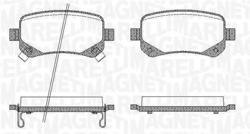 MAGNETI MARELLI Bremsbelagsatz, Scheibenbremse