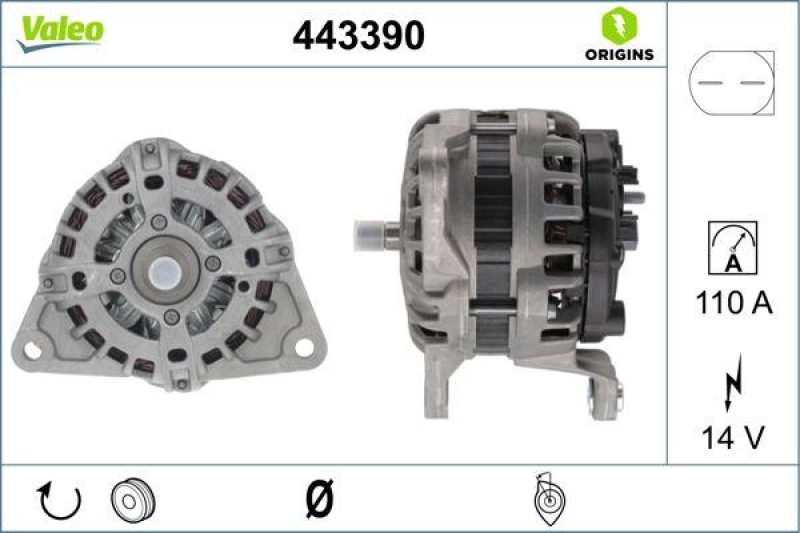 VALEO Generator VALEO ORIGINS NEW OE TECHNOLOGIE