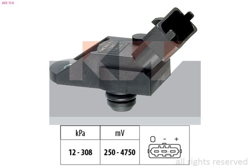 KW Luftdrucksensor, Höhenanpassung Made in Italy - OE Equivalent