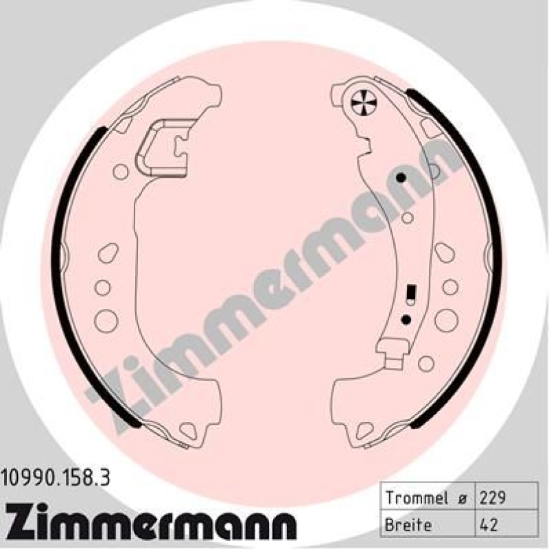 ZIMMERMANN Brake Shoe Set