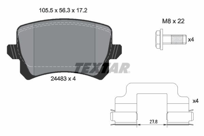 TEXTAR Brake Pad Set, disc brake Q+