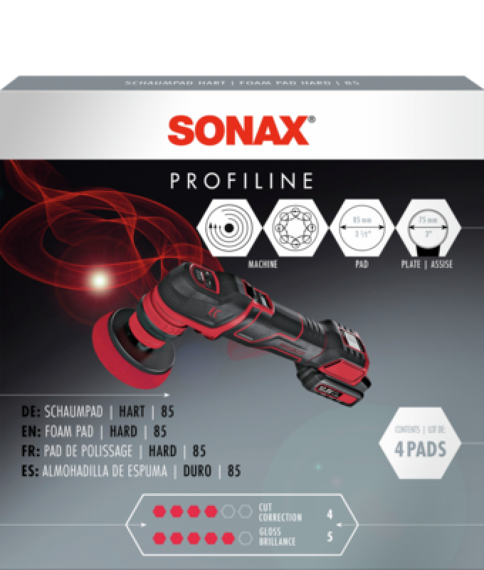 SONAX Attachment, polishing machine Foam Pad hard 85