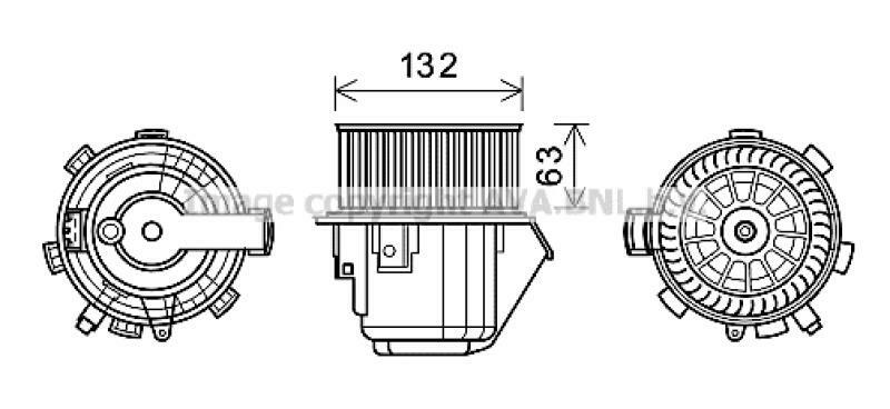 AVA QUALITY COOLING Electric Motor, interior blower