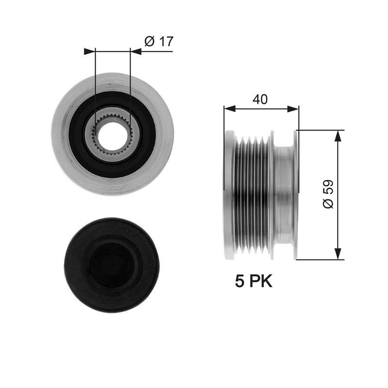 GATES Alternator Freewheel Clutch DriveAlign®