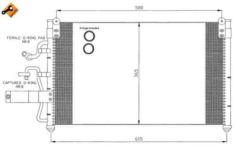 NRF Condenser, air conditioning EASY FIT