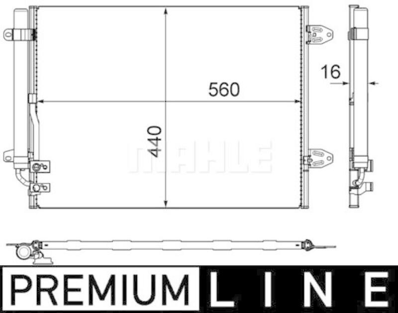 MAHLE Kondensator, Klimaanlage BEHR *** PREMIUM LINE ***