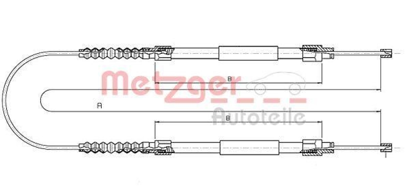METZGER Cable Pull, parking brake