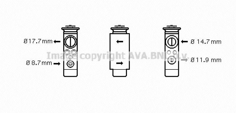 AVA QUALITY COOLING Expansion Valve, air conditioning