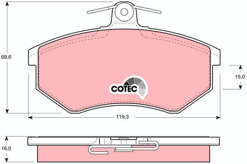 TRW Brake Pad Set, disc brake COTEC