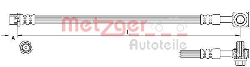 METZGER Bremsschlauch 4111626