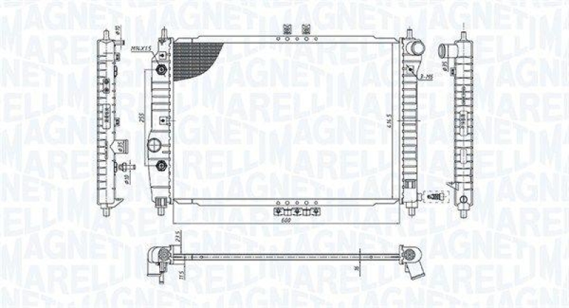 MAGNETI MARELLI Radiator, engine cooling