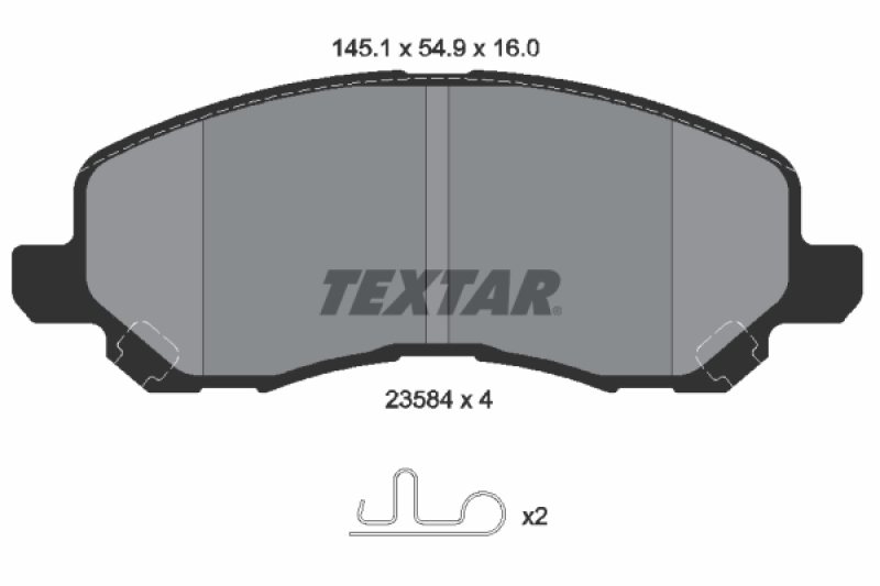 TEXTAR Bremsbelagsatz, Scheibenbremse 2358403