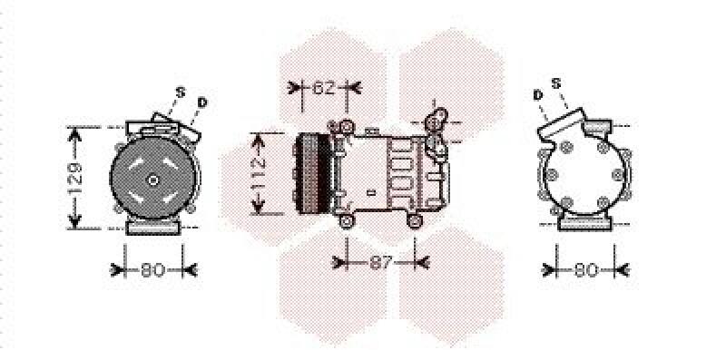 VAN WEZEL Compressor, air conditioning