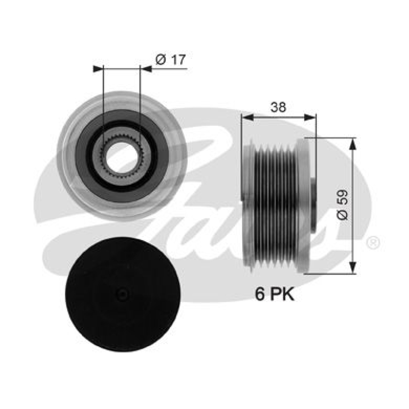 GATES Alternator Freewheel Clutch DriveAlign®