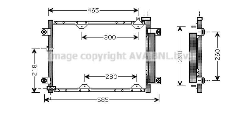 AVA QUALITY COOLING Kondensator, Klimaanlage