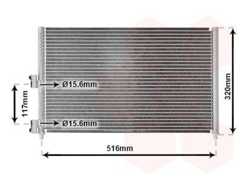 VAN WEZEL Condenser, air conditioning