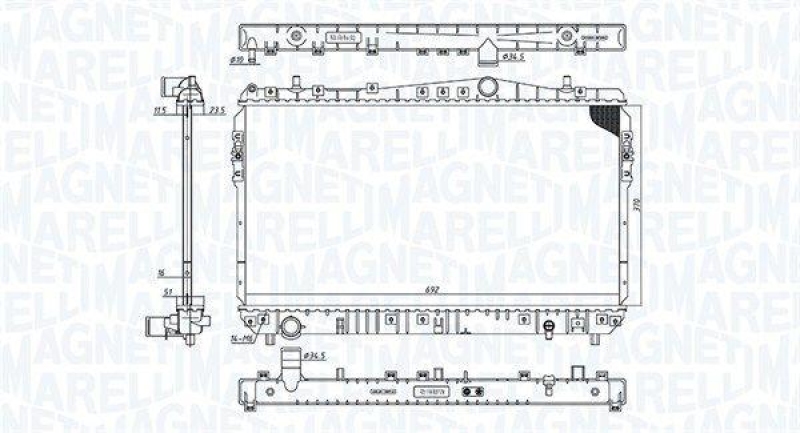 MAGNETI MARELLI Radiator, engine cooling