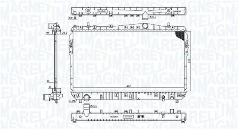 MAGNETI MARELLI Kühler, Motorkühlung