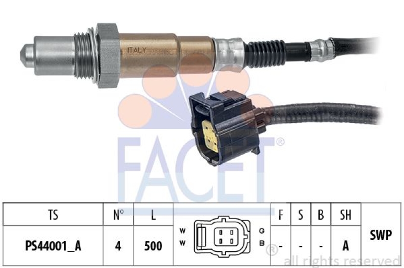 FACET Lambda Sensor Made in Italy - OE Equivalent