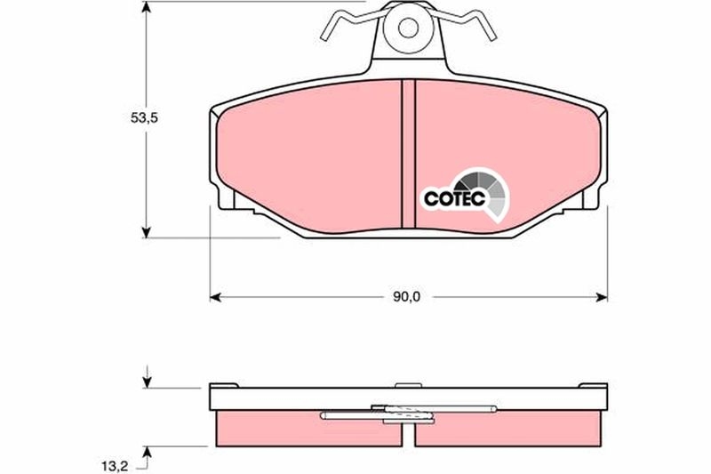 TRW Bremsbelagsatz, Scheibenbremse COTEC