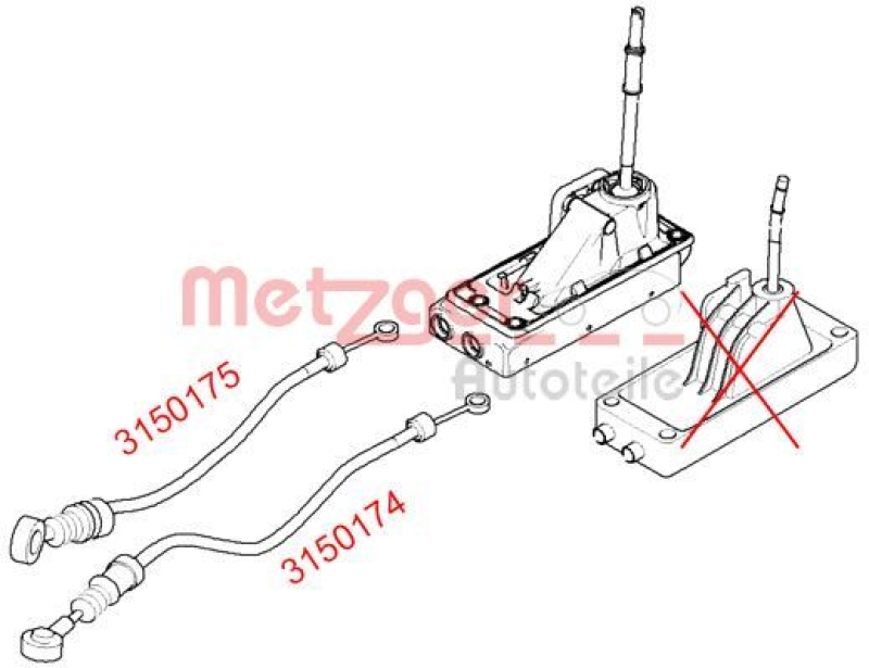 METZGER Cable Pull, manual transmission