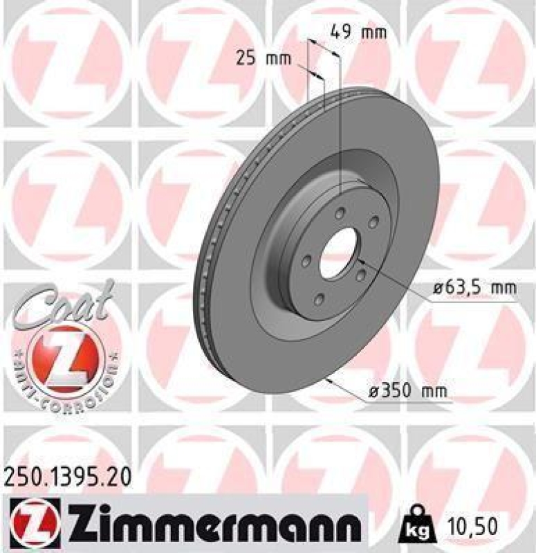 ZIMMERMANN Bremsscheibe COAT Z