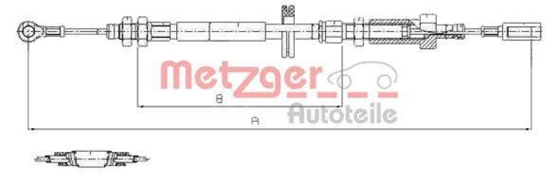 METZGER Seilzug, Feststellbremse 1171.7