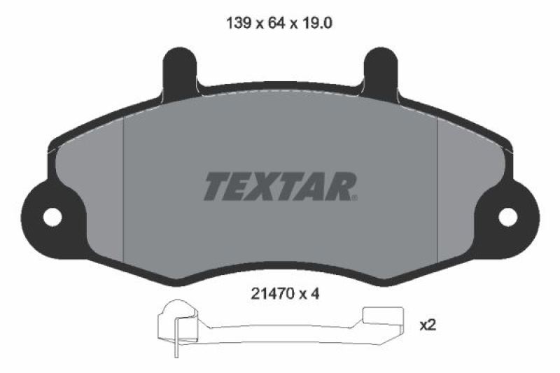 TEXTAR Bremsbelagsatz, Scheibenbremse