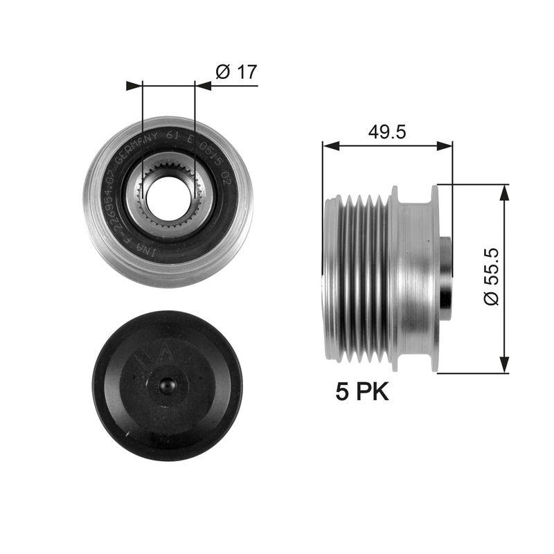 GATES Alternator Freewheel Clutch DriveAlign®