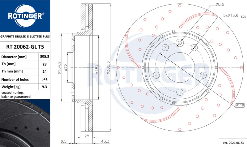 2x ROTINGER Bremsscheibe